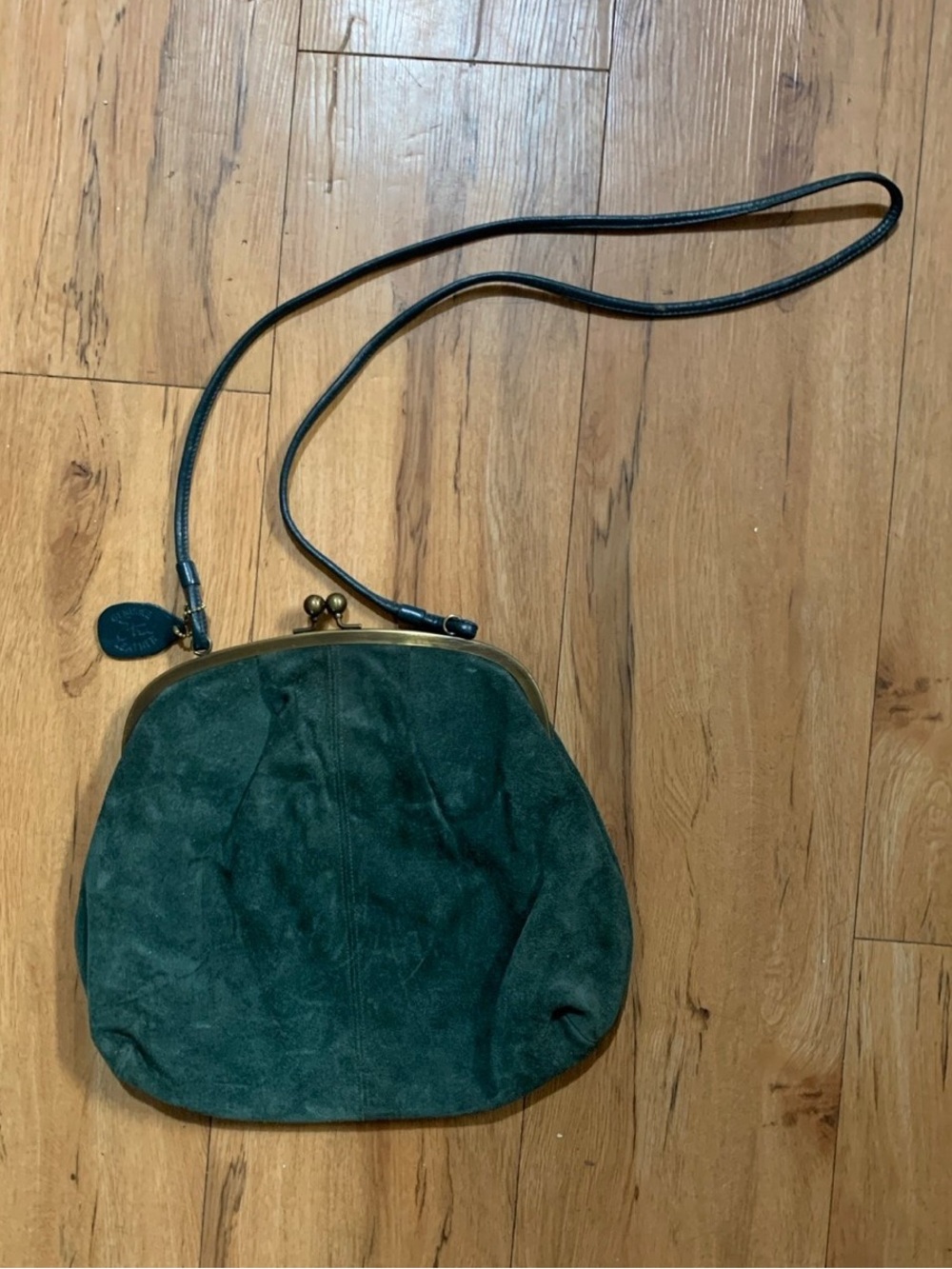 Green genuine leather bag